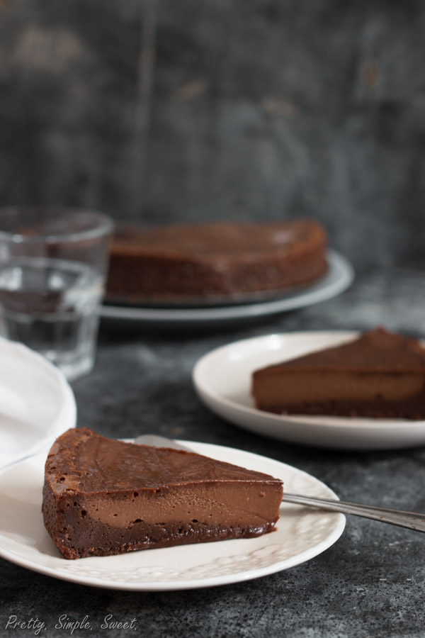 Slice of chocolate cheesecake brownies.