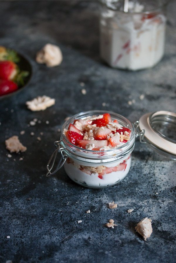 Eton Mess (mixture of strawberries, meringue and whipped cream) | rosechocolatier.com