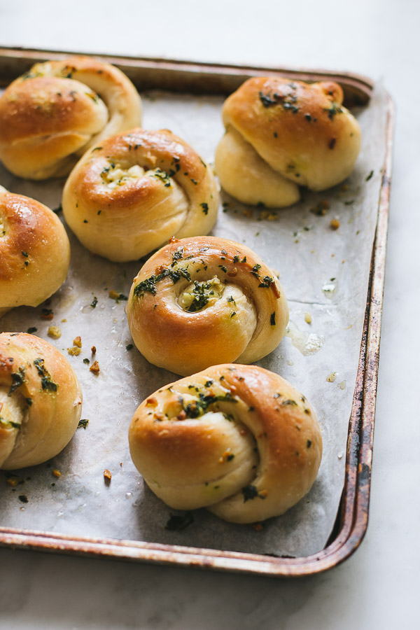 Soft and fluffy garlic knots #rolls #buns #bread