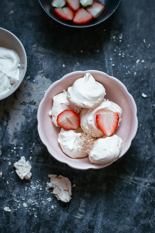 Eton Mess (mixture of strawberries, meringue and cream) | rosechocolatier.com