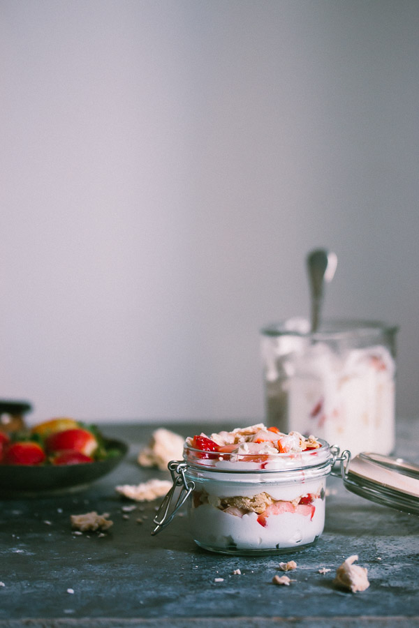 Eton Mess (mixture of strawberries, meringue and cream) | rosechocolatier.com