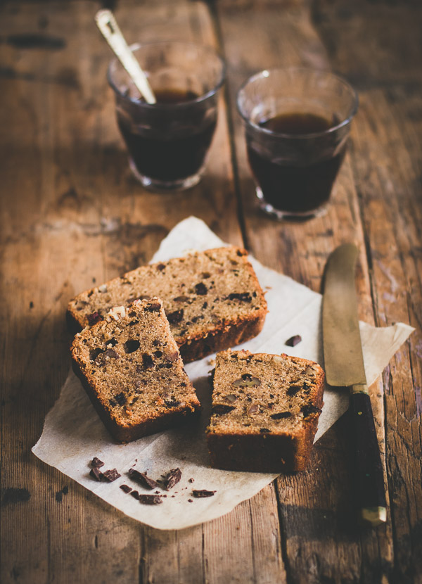 Chocolate Pecan Espresso cake slices.