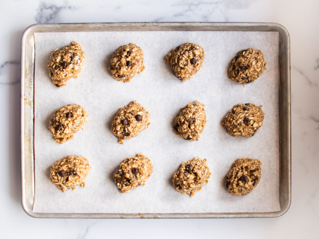 Oatmeal Chocolate Chip cookie dough for breastfeeding moms