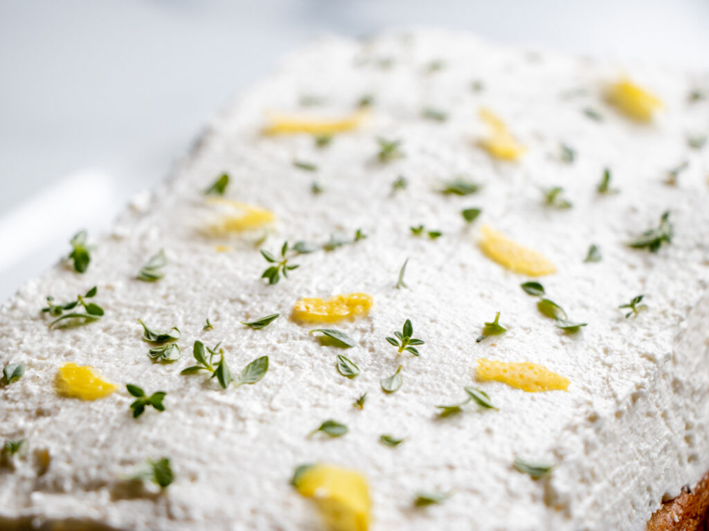 lemon and thyme sprinkles on top