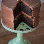 Layered with a creamy fudge frosting, this easy-to-make chocolate layer cake is moist with a deep chocolate flavor. | rosechocolatier.com