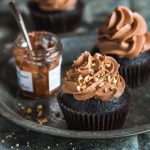 Moist chocolate cupcakes with a creamy dreamy Nutella frosting. | rosechocolatier.com