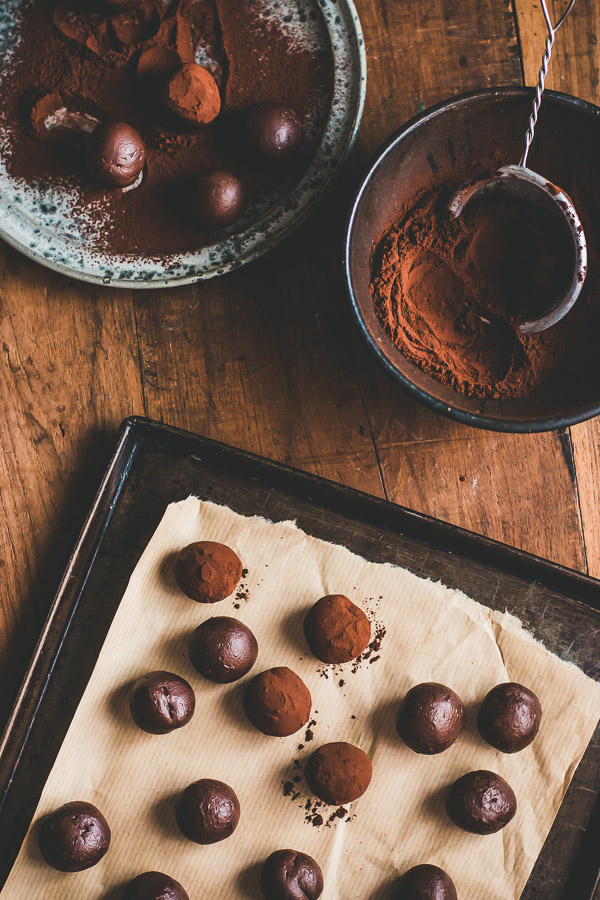 Addictive chewy chocolate caramel truffles