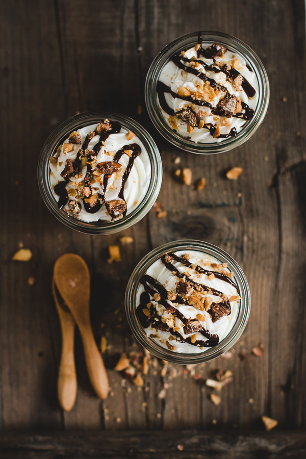 Chocolate and Peanut Putter Mousse Parfait #jar