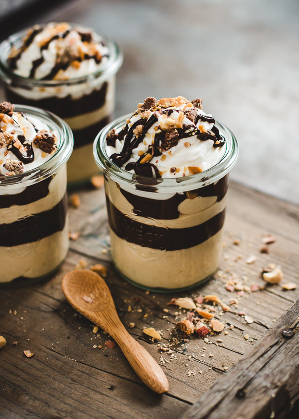 Chocolate and Peanut Putter Mousse Parfait #jar