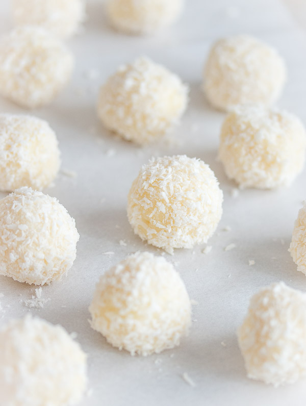 White Chocolate Coconut Truffles