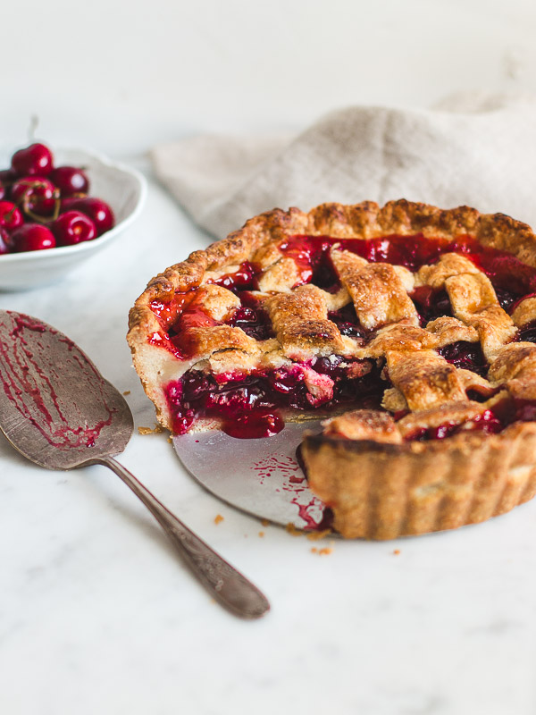 cherry pie with lattice top