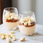 Salted Caramel Cheesecake Mousse with Caramel Corn