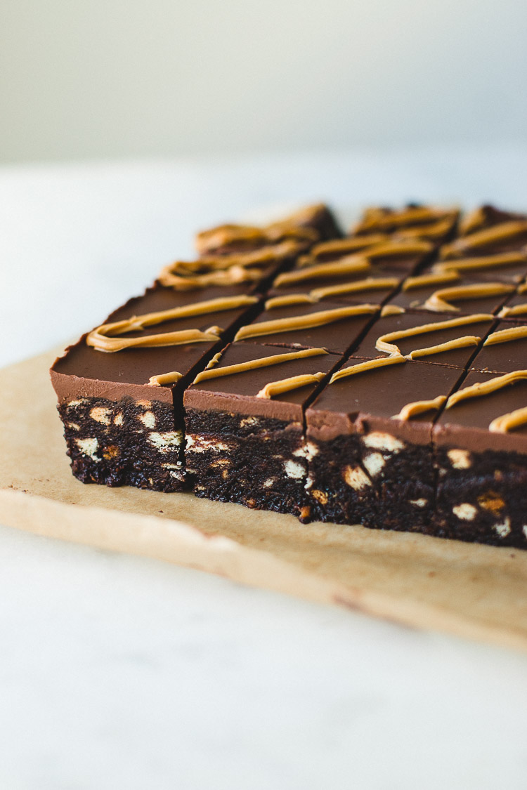 Easy No-Bake Chocolate Peanut Butter Squares