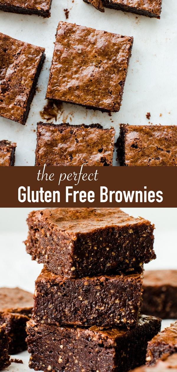 The best gluten free brownies. These homemade flourless chocolate brownies are made with hazelnuts and they are so fudgy, they will melt in your mouth! Plus they are super easy to make.