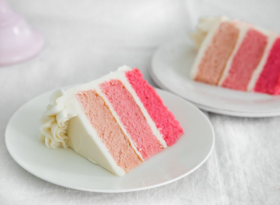 Gender Reveal Cake Pink Ombre Cake