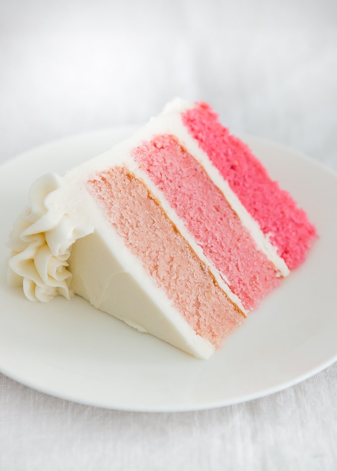 Gender Reveal Cake Pink Ombre Cake