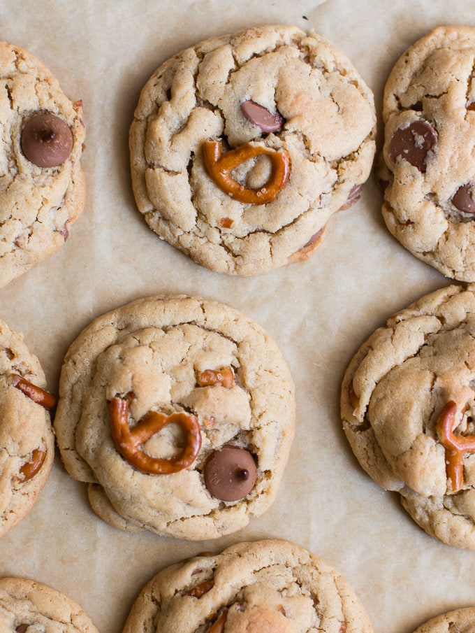 Peanut Butter Pretzel Milk Chocolate Cookies