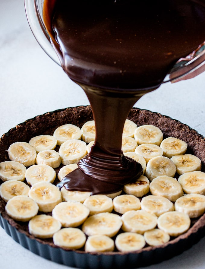 Chocolate Banana Tart with Nutella