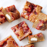 Strawberry White Chocolate Blondies