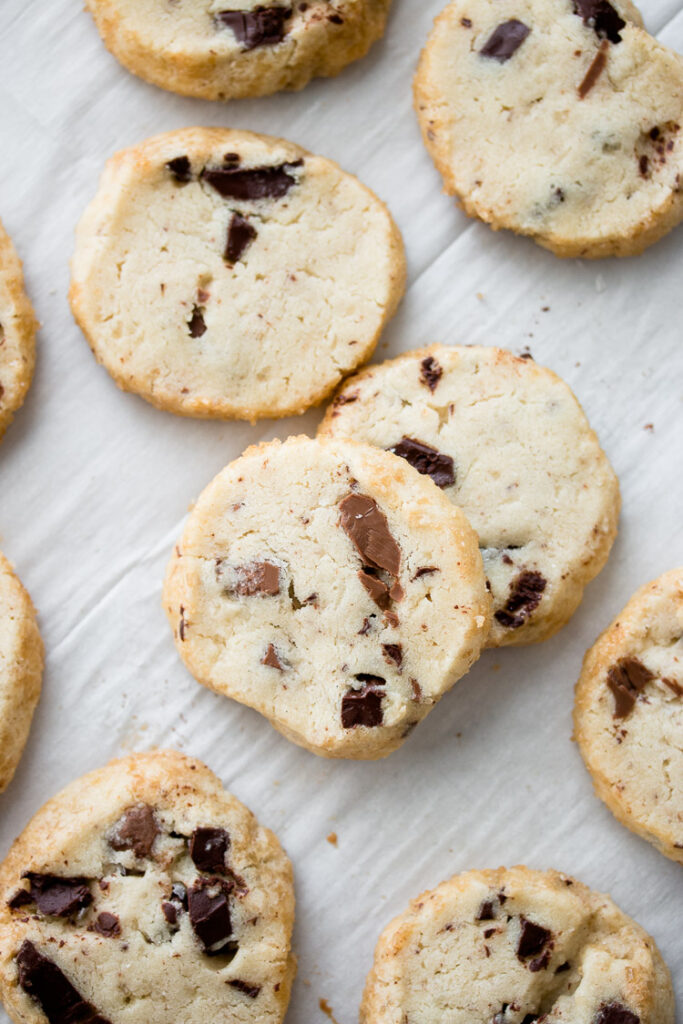 Chocolate Chip Shortbread Cookies