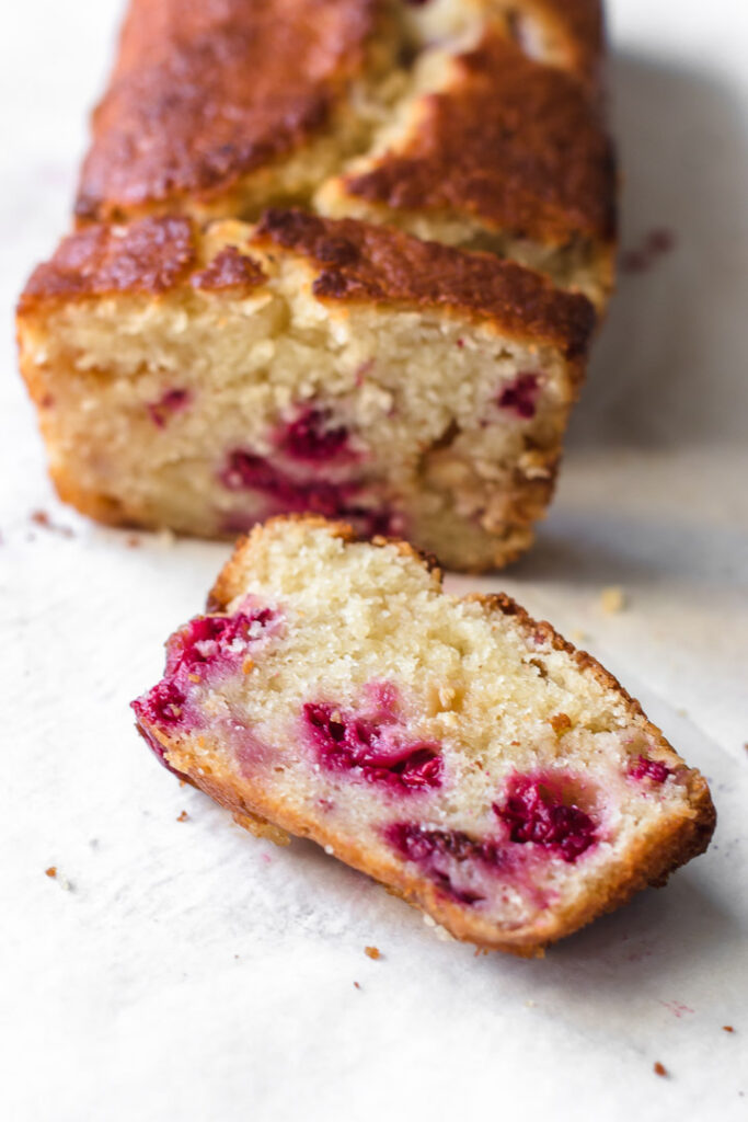 White Chocolate Raspberry Loaf Cake