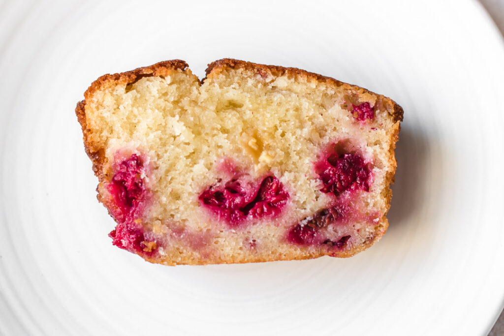 White Chocolate Raspberry Loaf Cake