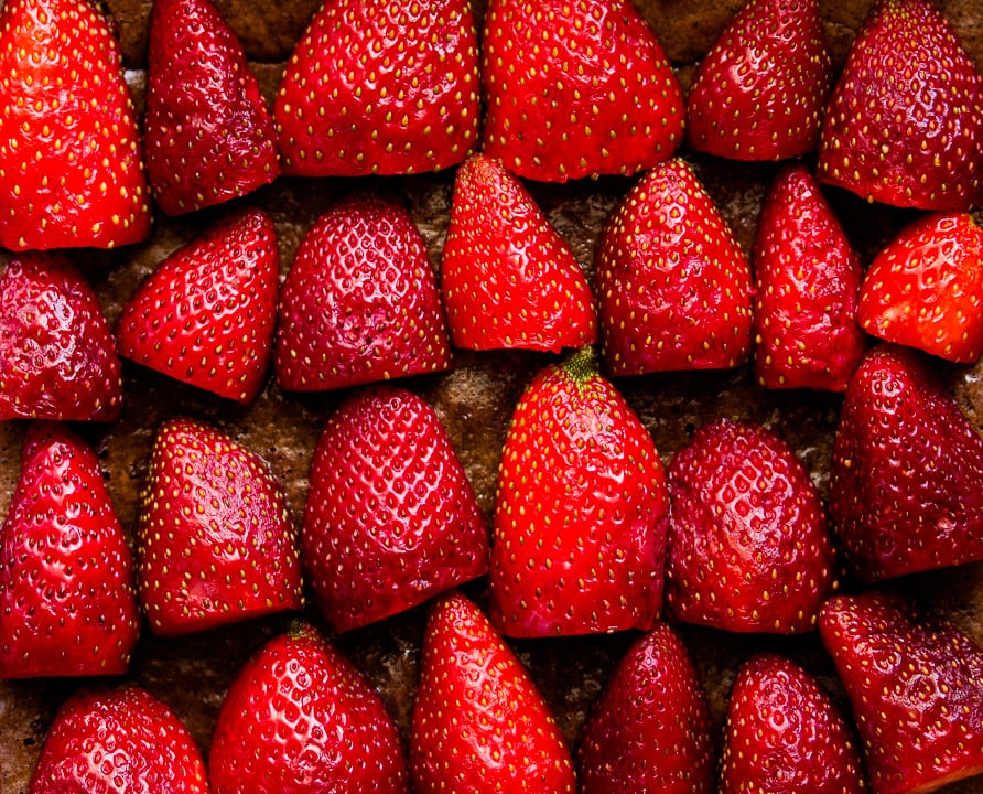 Chocolate Covered Strawberry Brownies