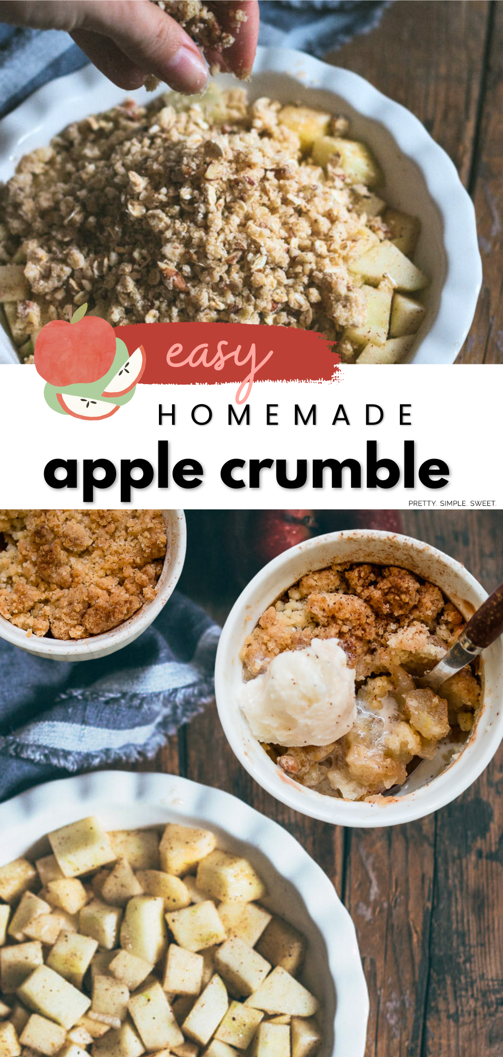 Homemade apple crumble is easy and delicious to make, with a gluten-free option.