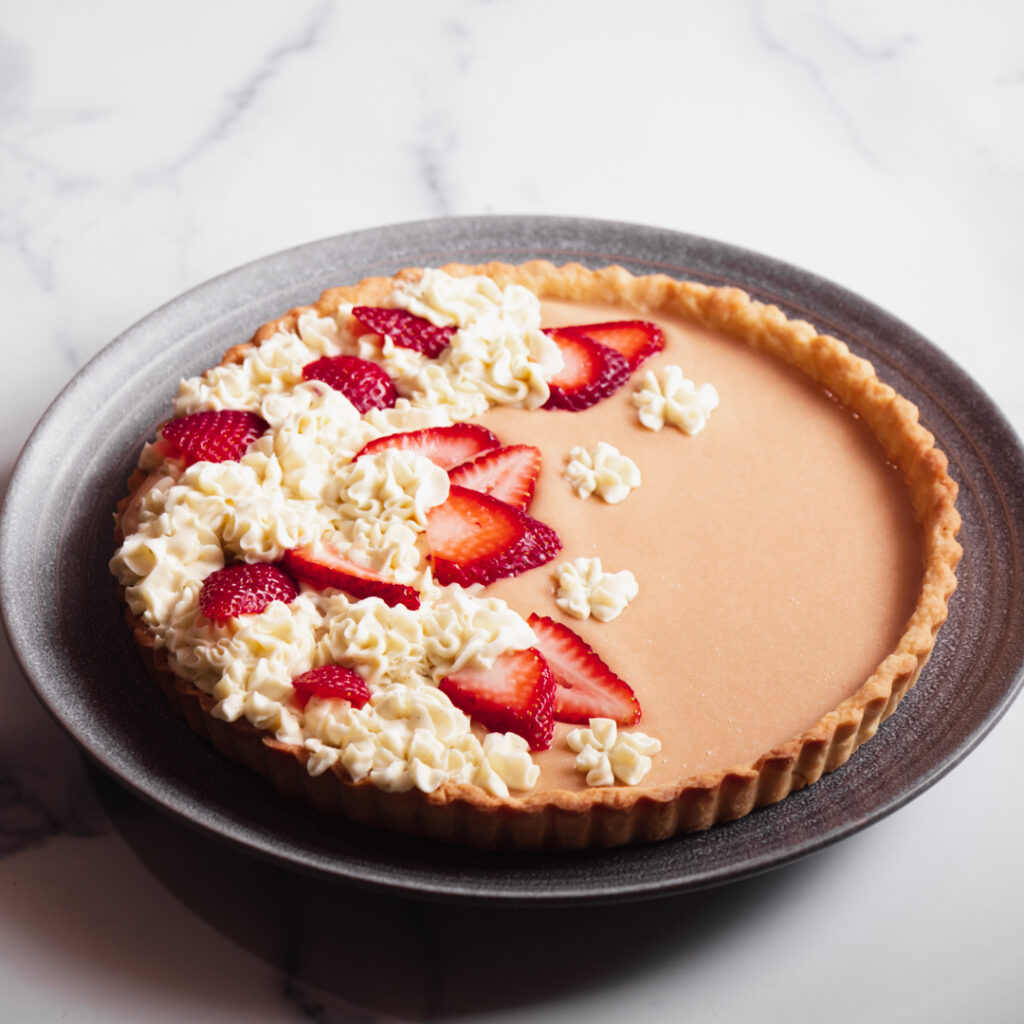 strawberry rhubarb tart