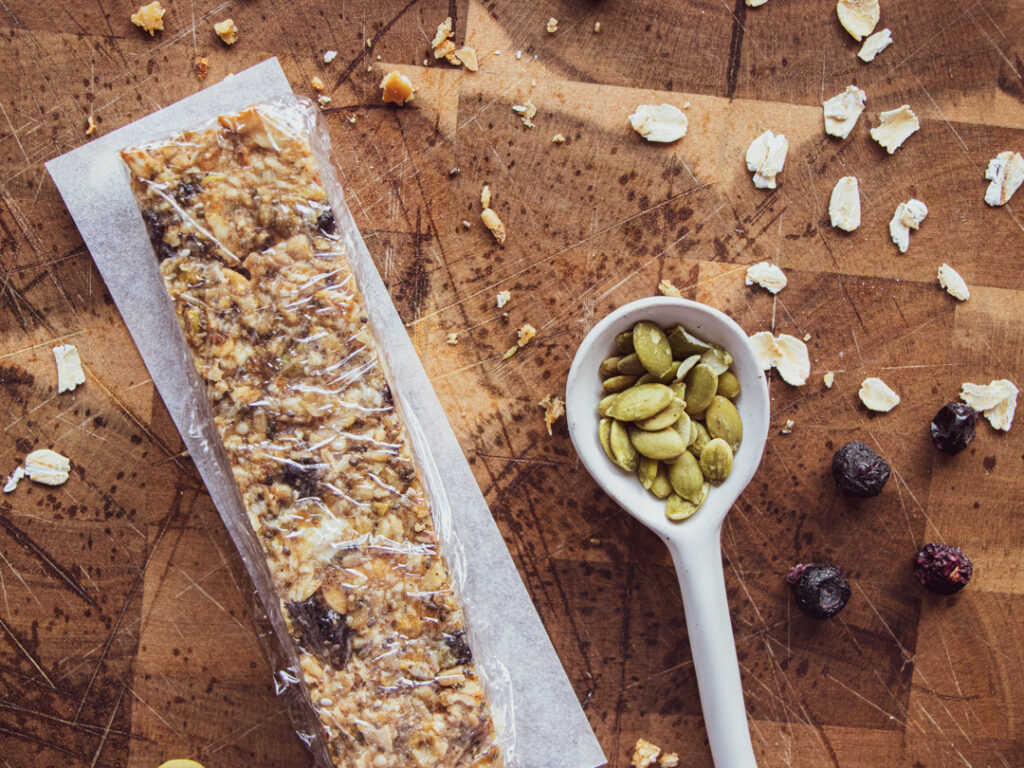 store protein granola bars in plastic cling wrap and freeze