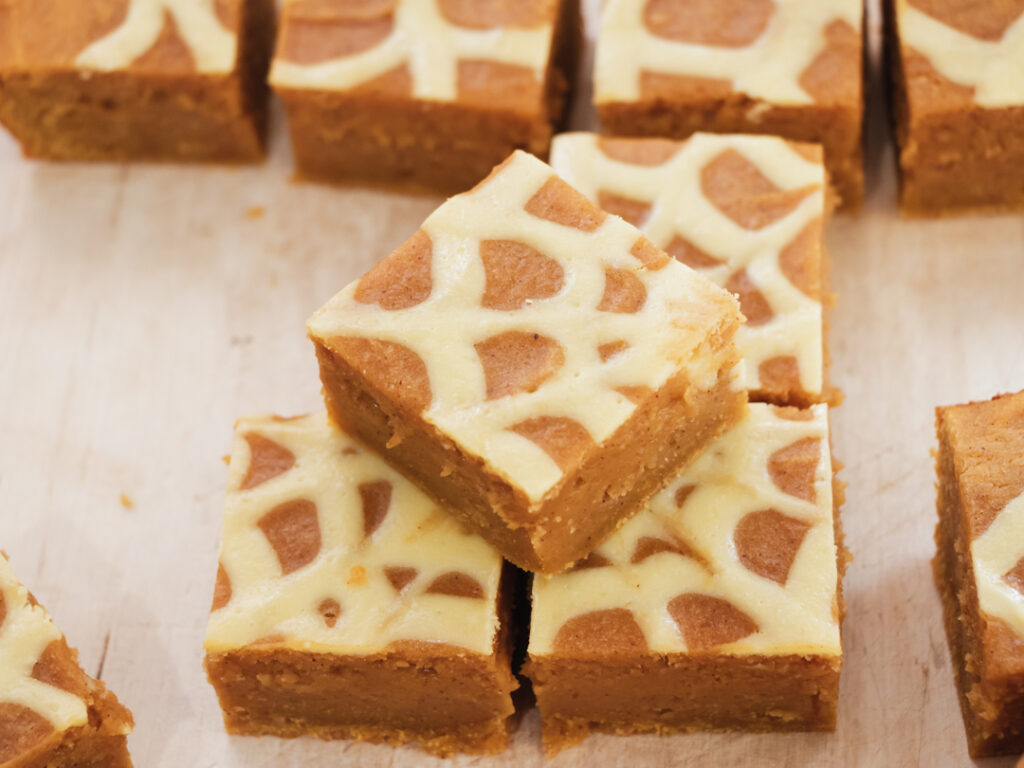 Pumpkin Blondies with Cream Cheese