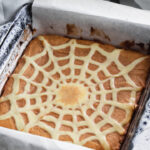 Pumpkin Spider Web Blondies