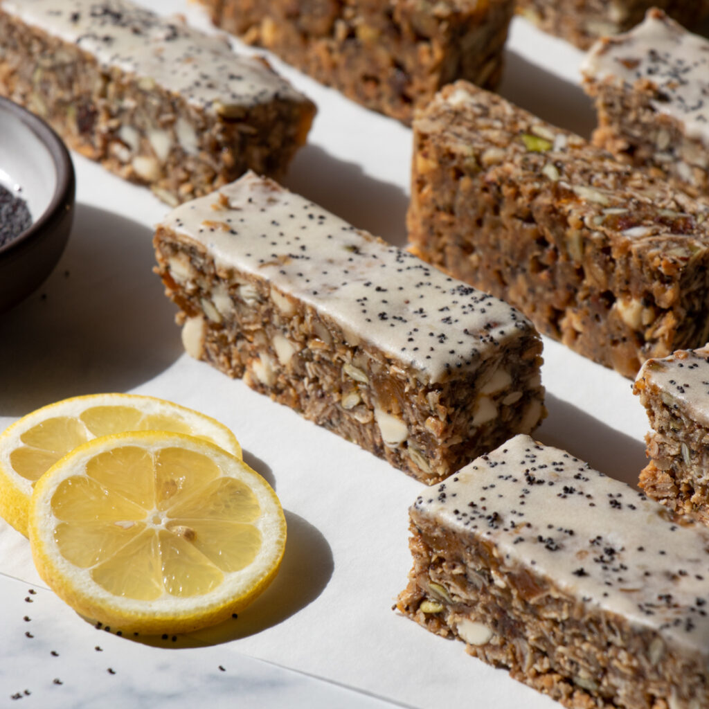 lemon poppyseed granola protein bars