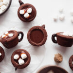 chocolate mug cookies mini hot cocoa with marshmallows