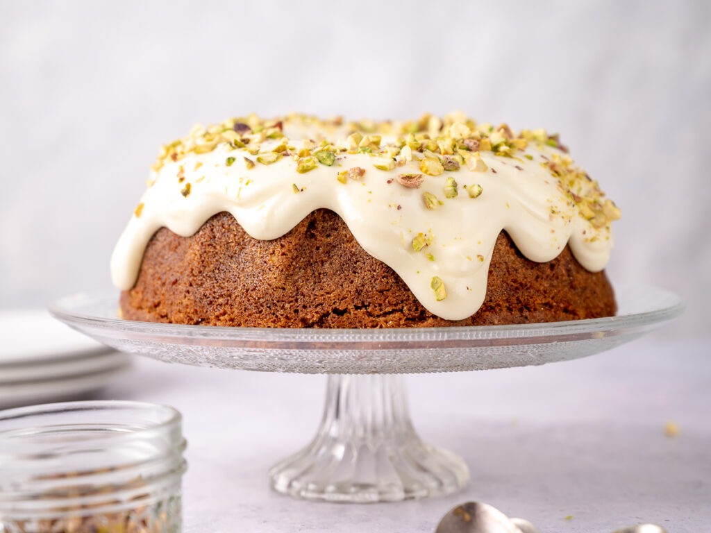 carrot pistachio bundt cake