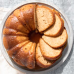 sliced Irish cream pound cake