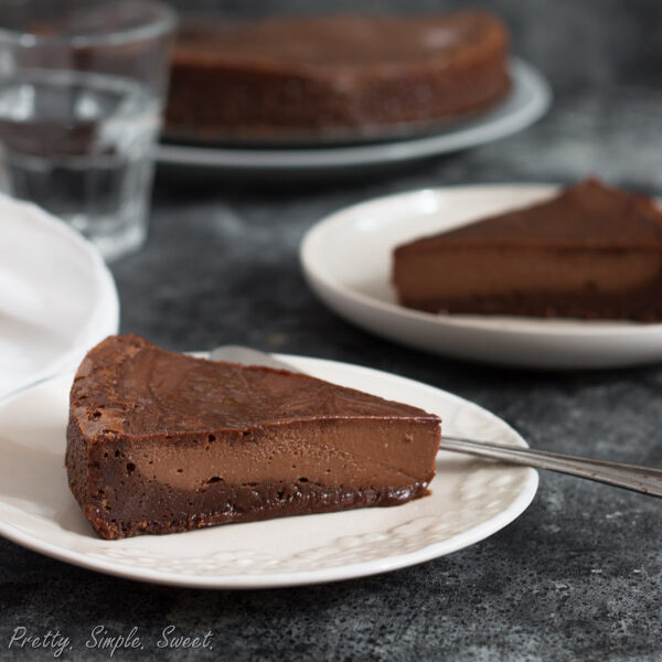 Slice of chocolate cheesecake brownies.