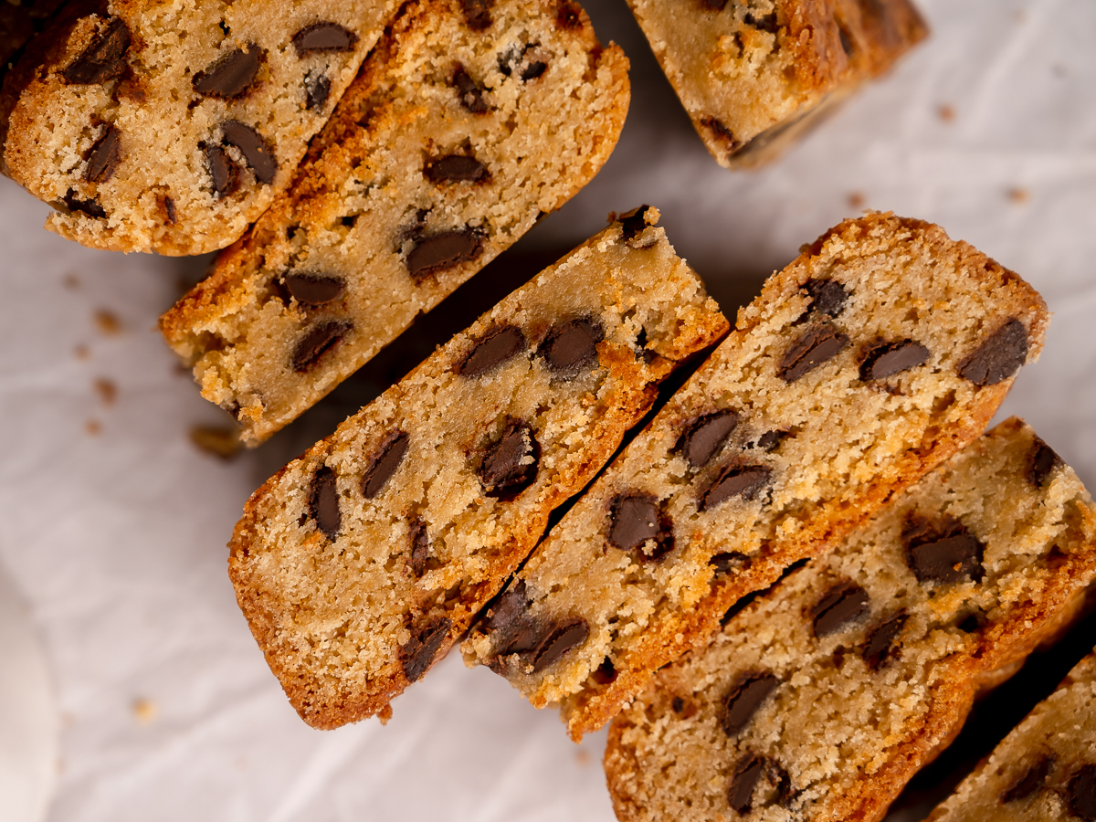 Chocolate Chip Cookie bars taste like a chewy chocolate chip cookie but are easier to make!