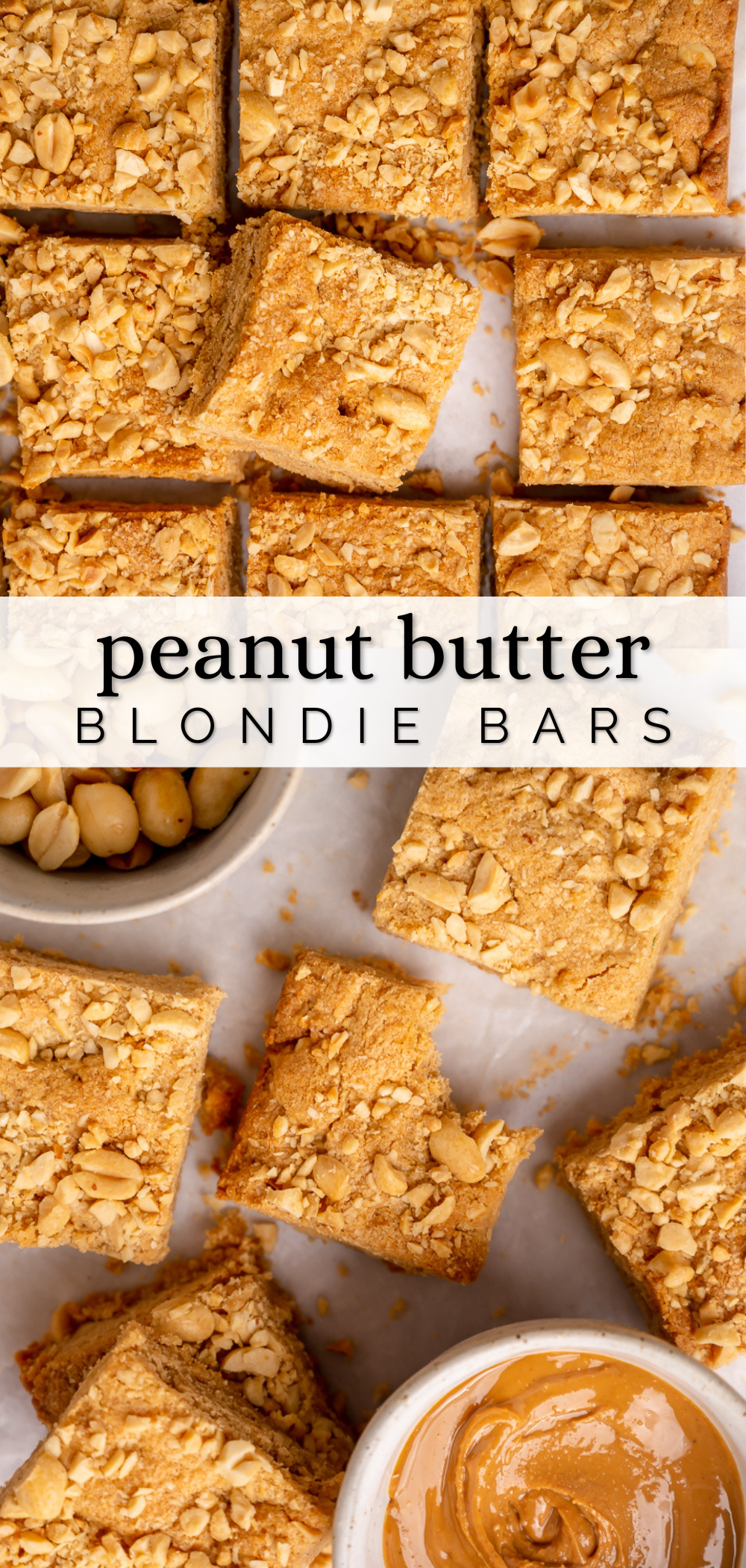 peanut butter blondie bars pinterest pin.