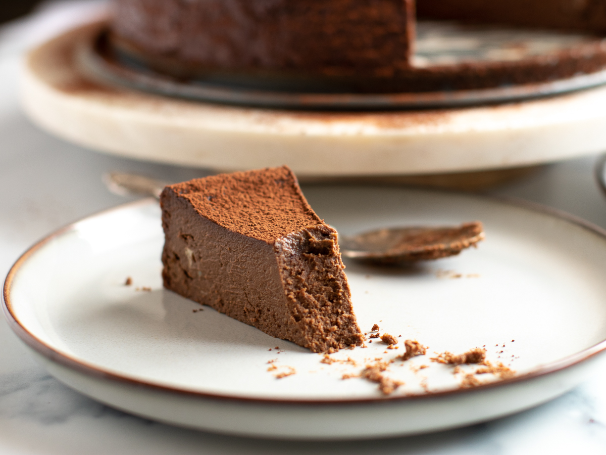 Bite of chocolate pumpkin torte.