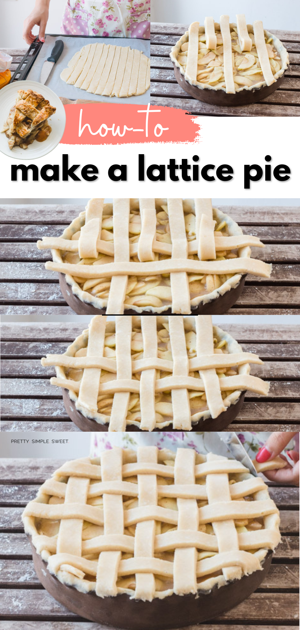 How to make a lattice pie crust design.