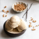 Frozen custard ice cream made with brown sugar and vanilla beans.