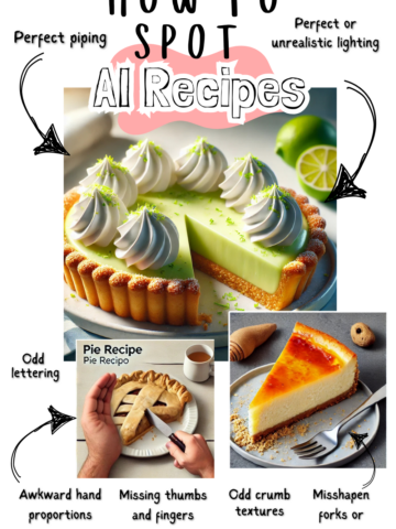 How to spot AI Recipes and Images on social media and pinterest.