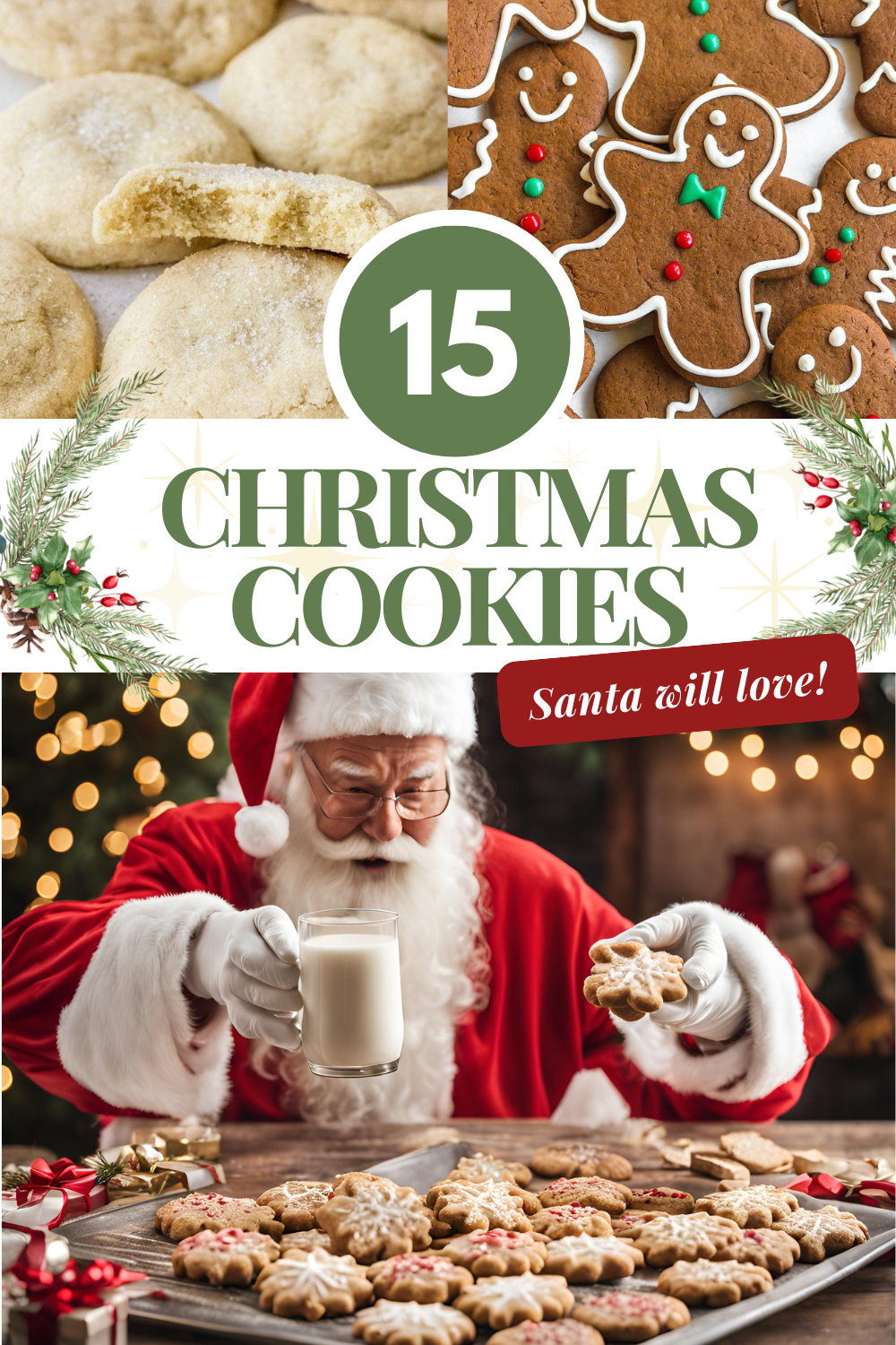 15 Christmas Cookies Santa will love!